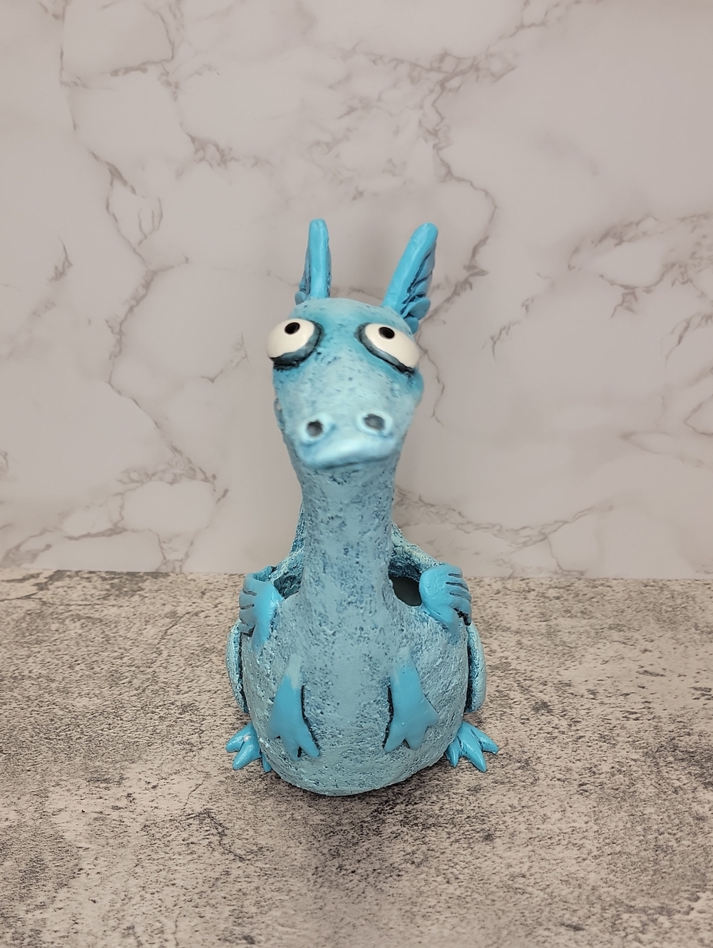 Drake The Teal Dragon Planter - Picture 2 of 12
